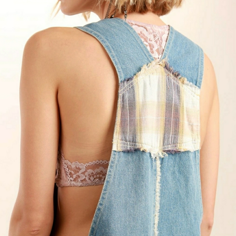 LAST 1! POL Bib Overall Denim Jumper Jean Dress - Picture 3 of 8
